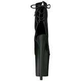 Black Konstldere 20 cm FLAMINGO-1018 Platform Ankle Calf Boots