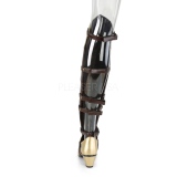 Black Konstldere 6,5 cm MAIDEN-8830 Cosplay Overknee Boots