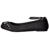 Black Konstldere STAR-23 gothic ballerina shoes flat heels