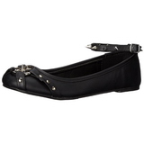 Black Konstldere STAR-23 gothic ballerina shoes flat heels