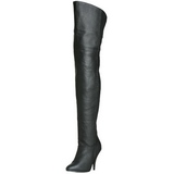 Black Leather 10,5 cm LEGEND-8868 overknee high heel boots