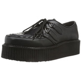 Black Leather 5 cm CREEPER-402 Platform Mens Creepers Shoes