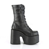Black Leatherette 12,5 cm CAMEL-250 demonia ankle boots platform