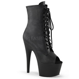 Black Leatherette 18 cm ADORE-1021 womens platform soled ankle boots