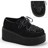 Black Leatherette CREEPER-216 Platform Women Creepers Shoes