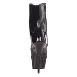 Black Patent 15,5 cm DELIGHT-1020 Platform Ankle Calf Boots