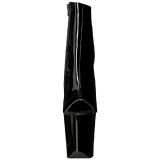 Black Patent 20 cm FLAMINGO-1018 Platform Ankle Calf Boots