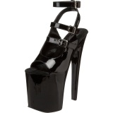 Black Patent 20 cm XTREME-873 High Heels Platform