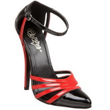 Black Red 15 cm DOMINA-412 Womens Shoes with High Heels