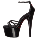 Black Red 18 cm ADORE-762 Corset High Heel Shoes