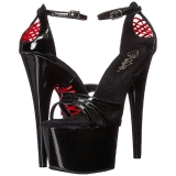 Black Red 18 cm ADORE-762 Corset High Heel Shoes