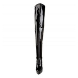 Black Shiny 13,5 cm INDULGE-3000 Thigh High Boots for Men