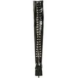 Black Shiny 13 cm SEDUCE-3063 overknee high heel boots
