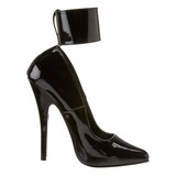 Black Shiny 15,5 cm DOMINA-434 Pumps High Heels for Men