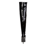 Black Shiny 15 cm DOMINA-3000 Thigh High Boots for Men