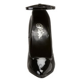 Black Shiny 15 cm DOMINA-431 Pumps High Heels for Men