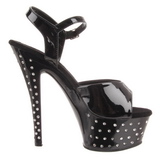 Black Strass 15 cm STARDUST-609 Womens Shoes with High Heels