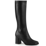 Black Vegan 7,5 cm GOGO-300-2 boots with block heels