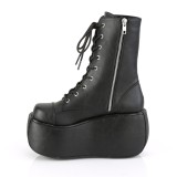 Black Vegan 9 cm VIOLET-120 demonia ankle boots platform