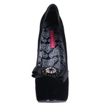 Black Velvet 14,5 cm Burlesque TEEZE-11 Platform Pumps Shoes