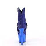 Blue rhinestones cowboy boots 18 cm ADORE-1029CHRS cowgirl ankle boots