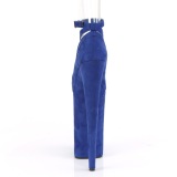 Blue vegan suede 25,5 cm BEYOND-087FS extrem platform high heels pumps