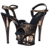 Bronze 18 cm MOON-710GT glitter platform high heels shoes