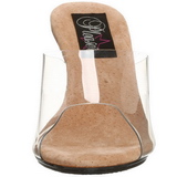 Brown Transparent 8 cm BELLE-301 Women Mules Shoes