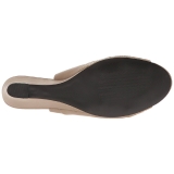 Brun Konstläder 7,5 cm KIMBERLY-01SP stora storlekar sandaler dam