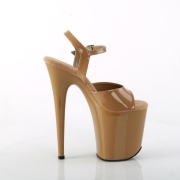 Brun platå 20 cm FLAMINGO-809-2 pleaser high heels skor
