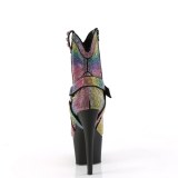 Colorful rhinestones cowboy boots 18 cm ADORE-1029RS cowgirl ankle boots