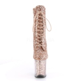 Copper glitter 20 cm FLAMINGO-1020G Pole dancing ankle boots