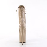 ENCHANT-1040 19 cm pleaser high heels ankle boots beige