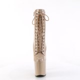 ENCHANT-1040 19 cm pleaser hgklackade boots beige