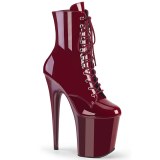 FLAMINGO-1020 20 cm pleaser high heels ankle boots burgundy