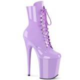 FLAMINGO-1020 20 cm pleaser high heels ankle boots lavender