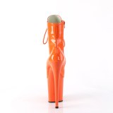 FLAMINGO-1020 20 cm pleaser high heels ankle boots orange