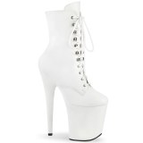 FLAMINGO-1020 20 cm pleaser high heels ankle boots white