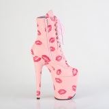 FLAMINGO-1020KISSES 20 cm pleaser high heels ankle boots rose