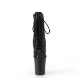 FLAMINGO-1020RS 20 cm pleaser hgklackade boots strass svart