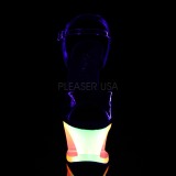 Flerfärgad 18 cm MOON-709UV Högklackade Sandaler Neon Platå