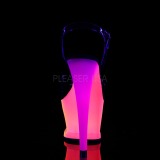Flerfärgad 18 cm MOON-709UV Högklackade Sandaler Neon Platå