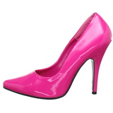 Fuchsia Lack 13 cm SEDUCE-420 Pumps H�gklackade Herrskor