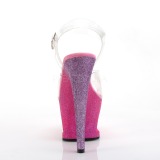 Fuchsia glitter 18 cm Pleaser MOON-708OMBRE Pole dancing high heels shoes