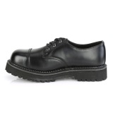 Genuine leather RIOT-03 demonia shoes - punk steel toe shoes