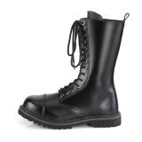 Genuine leather RIOT-14 demonia boots - unisex steel toe combat boots