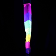 Glitter 10 cm DREAM-3012RBG Overknee St�vlar f�r Drag Queen