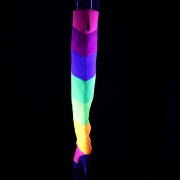 Glitter 10 cm DREAM-3012RBG Overknee St�vlar f�r Drag Queen