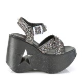 Glitter 13 cm Demonia DYNAMITE-02 lolita sandaler med kilklack