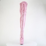 Glitter 18 cm ADORE-3020GP Rosa lrhga stvlar hga klackar med snrning